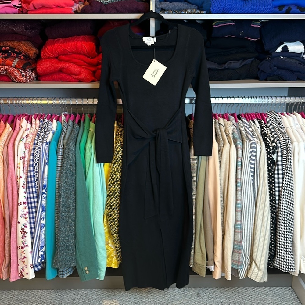 Love Bonito black long sleeve scoop neck maxi dress M/size 6 NWT